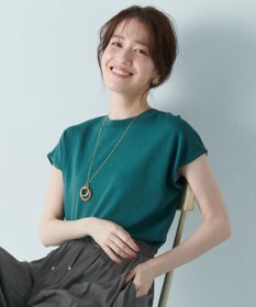 ANY 【UVケア/接触冷感/アンチピリング】クールタッチフレンチスリーブニット