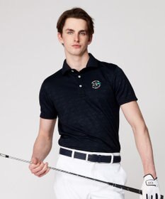 23区GOLF 【MEN】【吸水速乾・UVケア】ロゴジャガード 半袖ポロシャツ