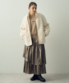 YECCA VECCA ラメティアードギャザースカート