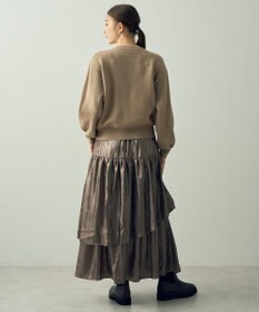 YECCA VECCA ラメティアードギャザースカート