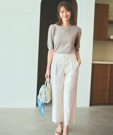 ANY SIS 【ストレッチ・接触冷感・撥水・UVカット・洗える】エアリーストレッチ ワイドパンツ