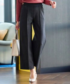 Tiaclasse 【GOLD LABEL・洗える】カシミヤタッチワイドパンツ