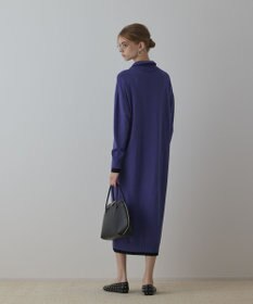 GRACE CONTINENTAL バイカラーストレートニットワンピース