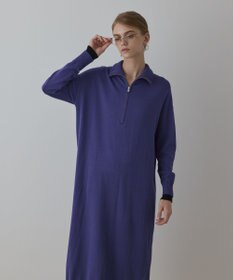 GRACE CONTINENTAL バイカラーストレートニットワンピース