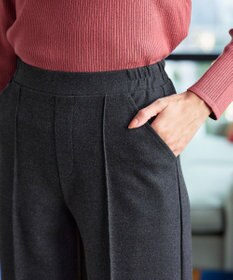 Tiaclasse 【GOLD LABEL・洗える】カシミヤタッチワイドパンツ