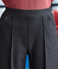 Tiaclasse 【GOLD LABEL・洗える】カシミヤタッチワイドパンツ