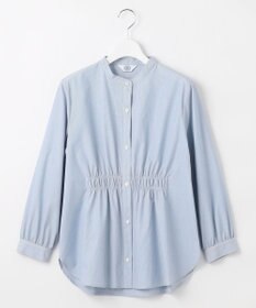 J.PRESS LADIES S 【洗える・接触冷感・UVケア】エステネージュストライプ シャーリング  ブラウス