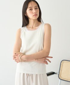 earth music&ecology エッジチュールラメテレコタンクトップ