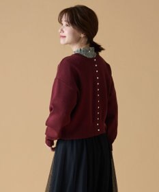 ANY 【前後着用可能/洗濯機可】２WAYパールニットカーディガン