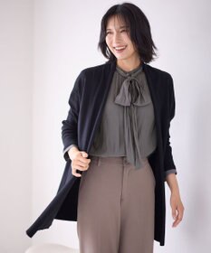 ANY 【洗濯機可】リブスリーブカーディガン