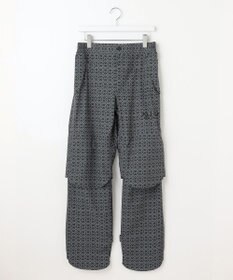 23区GOLF 【MEN】モノグラム レインパンツ  2WAYストレッチ 透湿防水 防風 撥水 ポケッタブル