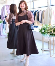 Feroux 【新色追加・洗える】バックリボン キャミワンピース