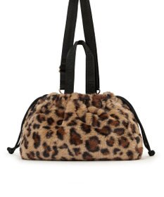 LeSportsac FUR DRAWSTRING TOTE/レオパードフラッフィーファー