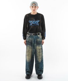 WEGO 【ユニセックス着用ITEM】スーパーバギーダーティデニムパンツ