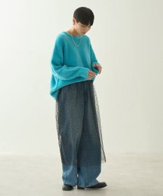 AMERICAN HOLIC ドットフロッキーレイヤードチュールスカート