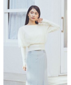 earth music&ecology チュールドッキングニットプルオーバー