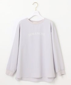 ANY SIS L 【洗える】2wayストレッチジョーゼットロゴ ロンT