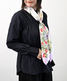 Marca ＜春の新色！＞【伝統横濱スカーフ】四季のツリー花 大判 シルクツイル スカーフ