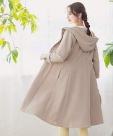 Tiaclasse L 【新色追加・洗える】フーデッドフレアコート