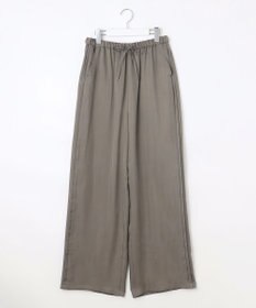 23区 【SLOW/一部店舗限定】キュプラフィブリルクロス サイドライン ワイドパンツ