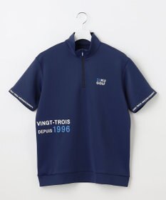 23区GOLF 【MEN】【吸水速乾/UVカット】ストレッチダンボールモックネックシャツ