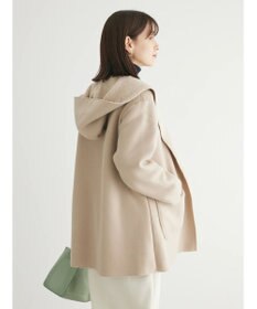 Green Parks ２ｗａｙフード裏ボアミディ丈コーディガン