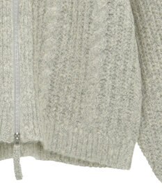 Green Parks 衿付きケーブルｚｉｐカーディガン