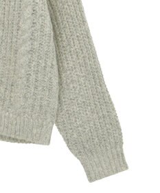 Green Parks 衿付きケーブルｚｉｐカーディガン