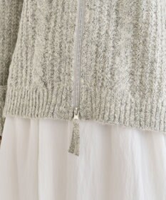 Green Parks 衿付きケーブルｚｉｐカーディガン