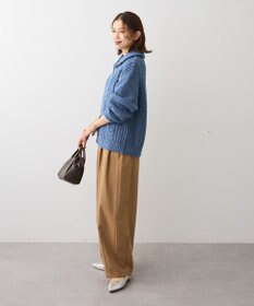 Green Parks 衿付きケーブルｚｉｐカーディガン