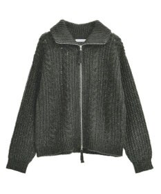 Green Parks 衿付きケーブルｚｉｐカーディガン