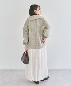 Green Parks 衿付きケーブルｚｉｐカーディガン