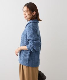 Green Parks 衿付きケーブルｚｉｐカーディガン