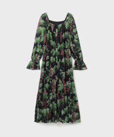 GRACE CONTINENTAL グレーププリントティアードワンピース