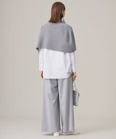 ICB 【洗える】ウールポリエステルニットケープ