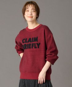 ANY L スウェットライクフェザーロゴニット