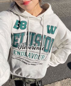 WEGO ロゴビッグプルパーカー