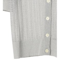 Green Parks すかし柄コンパクトシアーカーディガン