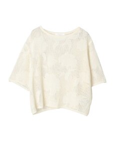 Green Parks 花柄メッシュニットプルオーバー