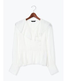 Te chichi ラッフルフリルペプラムブラウス