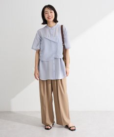 Green Parks ＳＥＴ２点シアーストライプシャツ＋ビスチェ
