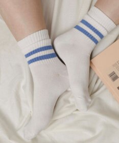 WEGO 切り替えラインクルーソックス