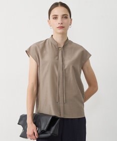 ICB 【新色追加・CLASSY.掲載】セシェシルキーローン フレンチスリーブボウタイブラウス