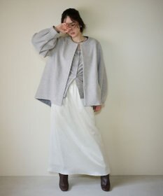 #Newans 【洗濯機可能】バックフレアショートコート