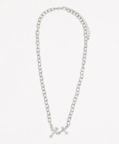 WEGO Lラインストーンダブルモチーフネックレス