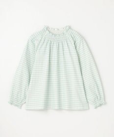 組曲 KIDS 【110-140㎝】シャーリングチェック トップス