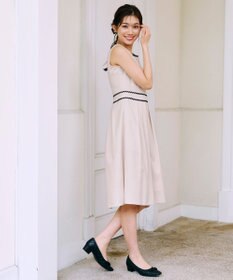 Tiaclasse 【洗える】配色スカラップレースワンピース