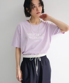 Green Parks 箔プリントフェミニンロゴＴシャツ