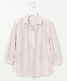 J.PRESS LADIES 【イージーケア】STRIPE JERSEY シャツ衿 カットソー