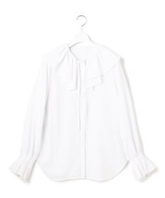 23区 【GOLD LABEL】シアーコットン ラッフル襟 ブラウス